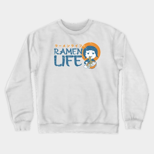 Ramen Life Asian Food Lover, Japanese Cuisine, Cute Crewneck Sweatshirt by Issho Ni